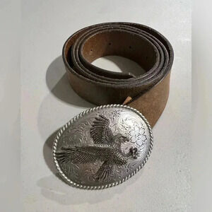 Vintage American Eagle Buckle Genuine Leather From Italy